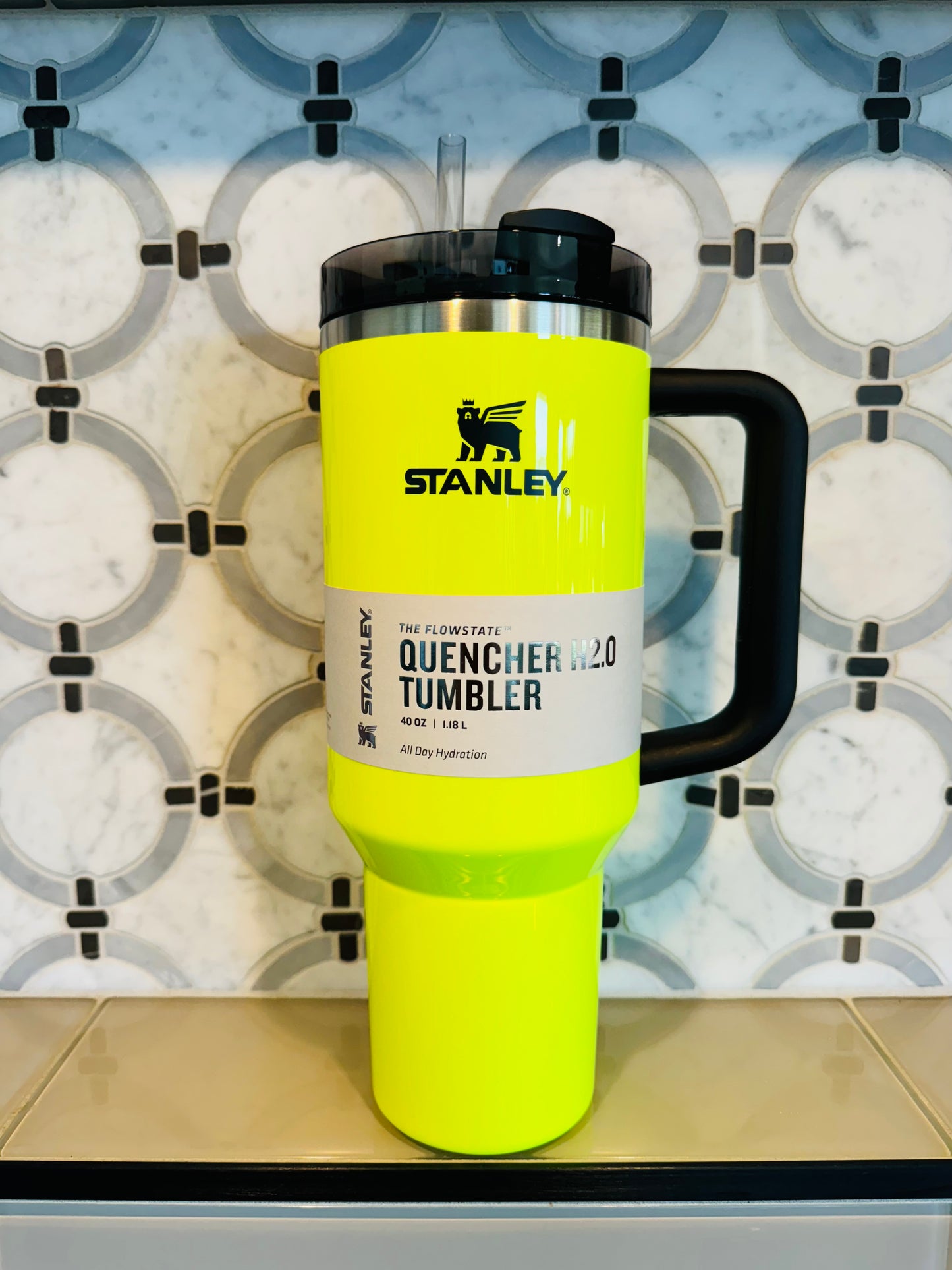 Stanley The FLOWSTATE Quencher Tumbler 40 OZ Color: Neon Yellow