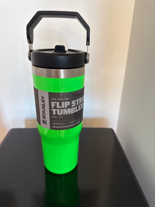 Iceflow Flup Straw Tumbler 30 oz Neon Green