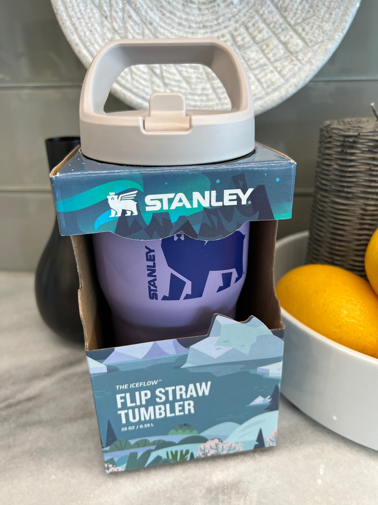 Stanley Wild Imagination IceFlow Flip Straw Tumbler 20oz Citron Cub